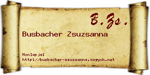 Busbacher Zsuzsanna névjegykártya